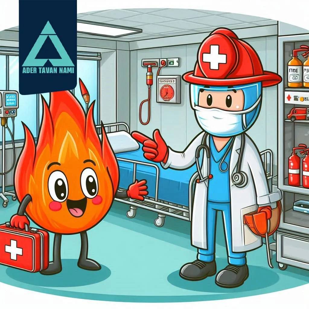 آتش سوزی در بیمارستان و مراکز درمانی ، راه های پیشگیری و اطفاء ( آدر توان نامی تولید کننده جعبه آتش نشانی در غرب تهران )