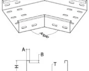 زانو افقی سینی کابل ( Cable tray horizontal bend )